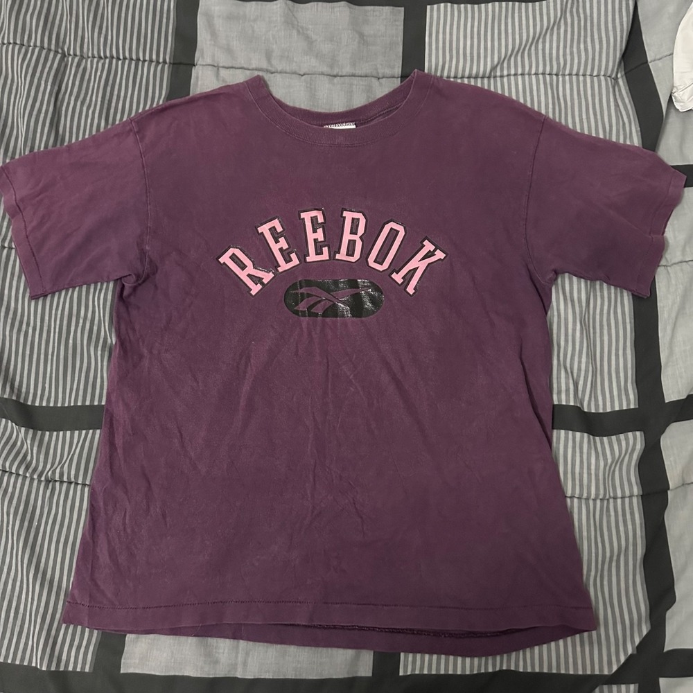 Vintage 90s Reebok Graphic‎ T Shirt Single Stitch Tee Art Size Large Made USA